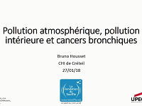 Pollution atmosphérique, pollution intérieure et cancers bronchiques