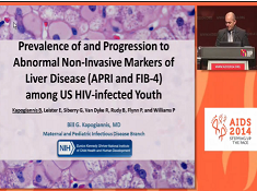 Prévalence et progression des marqueurs non invasifs anormaux des maladies hépatiques (APRI et FIB-4) parmi les jeunes infectés au VIH aux Etats-Unis