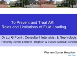 Prévenir et traiter la défaillance rénale - Place et limites du remplissage