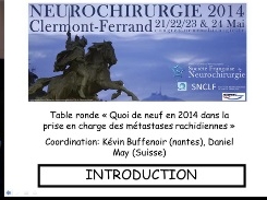 Prise en charge des métastases rachidiennes (1/5) - Introduction