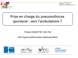 Prise en charge du pneumothorax spontané: vers l'ambulatoire?