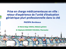 Prise en charge médicamenteuse en ville : retour d'expérience de l'unité d'évaluation gériatrique pluri-professionnelle dans la cité