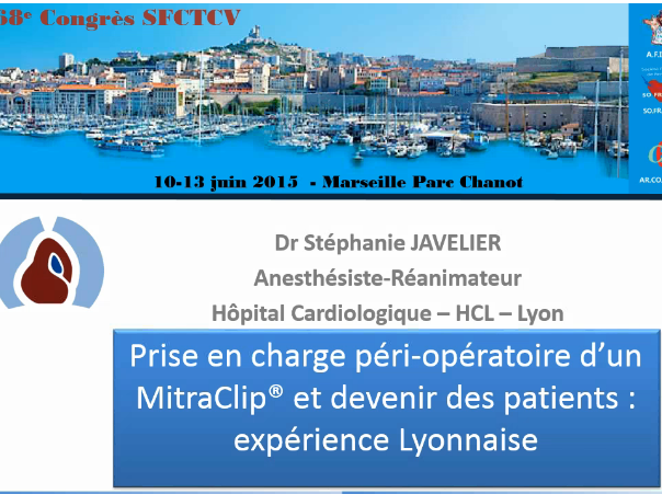 Prise en charge périopratoire de la pose d'un MitraClip