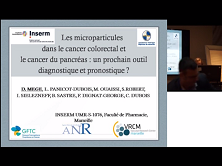 Prix Junior 2015 de Chirurgie Cancérologique dotation Fondation AVEC Lauréate : Diane MEGE (Marseille) : Les microparticules dans le cancer colorectal et le cancer du pancréas : un prochain outil diagnostique et pronostique ?