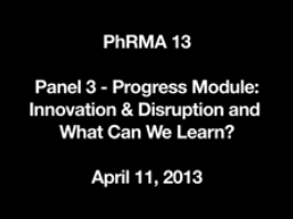 Panneau "Module de Progrès" 3 : Perturbation de l'Innovation et ce qu'on peut en apprendre Panneau "Module de Progrès" 3 : Perturbation de l'Innovation et ce qu'on peut en apprendre
