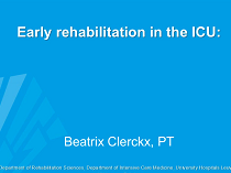 Quand doit-on commencer à mobiliser le patient critique ?  Le patient en défaillance respiratoire aiguë et chronique