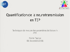 Quantification de la neurotransmission en TEP-CT Quantification de la neurotransmission en TEP-CT
