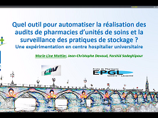 Quel outil pour automatiser la réalisation des audits de pharmacies d'unités de soins et la surveillance des pratiques de stockage ? une expérimentation en centre hospitalier universitaire