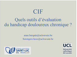Quels outils d’évaluation du handicap douloureux chronique envisagés dans la perspective de la CIF ? Quels outils d’évaluation du handicap douloureux chronique envisagés dans la perspective de la CIF ?