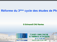 Réforme du 3ème cycle des études en pharmacie
