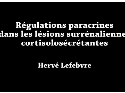 Régulations paracrines dans les lésions surrénaliennes cortisolosécrétantes