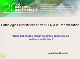 Réhabilitation des pneumopathies interstitielles : quelles spécificités ?