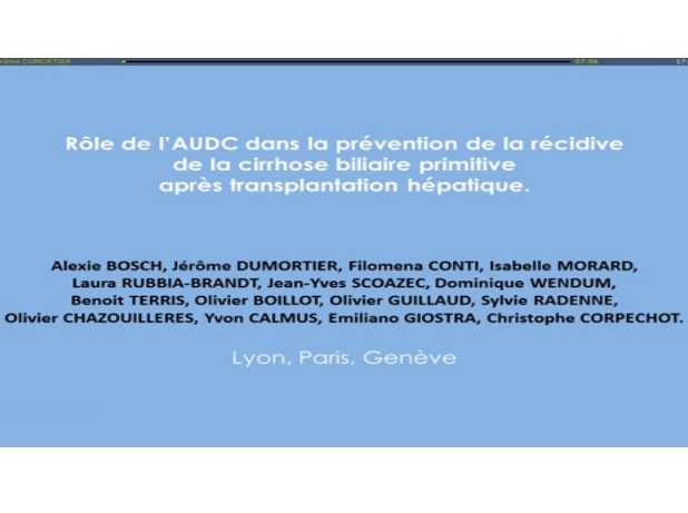Rôle de l’acide ursodésoxycholique dans la prévention de la récidive de la cirrhose biliaire primitive après transplantation hépatique