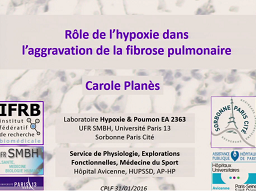 Rôle de l'hypoxie dans l'aggravation de la fibrose pulmonaire