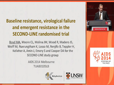 Résistance de référence, échec virologique et résistance émergente dans l'essai clinique randomisé de deuxième ligne