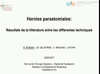 Résultats de la littérature : voie ouverte - voie clioscopique