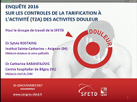 Résultats enquête des contrôles TAA des activités douleur Résultats enquête des contrôles TAA des activités douleur