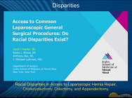 Racial Disparities in Access to Laparoscopic Hernia Repair, Cholecystectomy