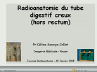 Radioanatomie du tube digestif creux hors rectum