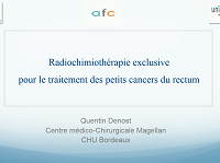 Radiochimiothérapie exclusive pour le traitement des petits cancers du rectum