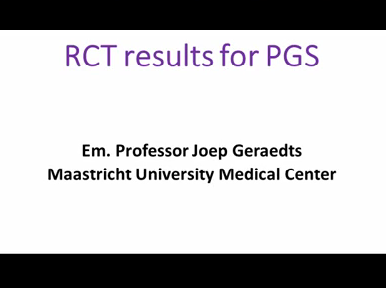 RCT results for PGS RCT results for PGS