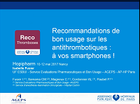 Recommandations de bon usage sur les antithrombotiques : à vos smartphones !