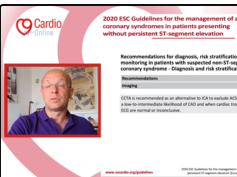 Recommandations ESC 2020 : syndromes coronaires aigus (SCA) sans élévation du segment ST Recommandations ESC 2020 : syndromes coronaires aigus (SCA) sans élévation du segment ST