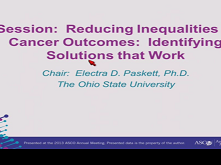 Reducing Inequalities in Cancer Outcomes: What Works Reducing Inequalities in Cancer Outcomes: What Works
