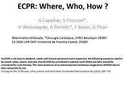 Refractory cardiac arrest: toward a change of paradigm - E-CPR: Where and how? Refractory cardiac arrest: toward a change of paradigm - E-CPR: Where and how?