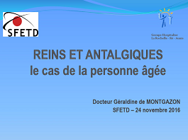 Rein et antalgiques : le cas de la personne âgée Rein et antalgiques : le cas de la personne âgée