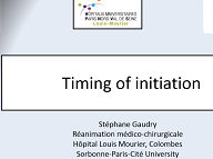 Renal replacement therapy in the ICU - Timing of initiation