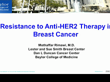 Resistance to Anti-HER2 Therapies in Breast Cancer Resistance to Anti-HER2 Therapies in Breast Cancer