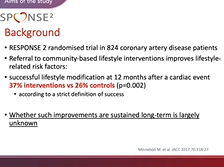 RESPONSE-2: Long Term Outcomes of Lifestyle Programme in CAD Patients | Dr Harald Thune Jorstad RESPONSE-2: Long Term Outcomes of Lifestyle Programme in CAD Patients | Dr Harald Thune Jorstad