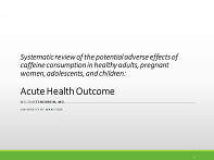 Results of Specific Health Endpoints: Acute & Pharmacokinetics