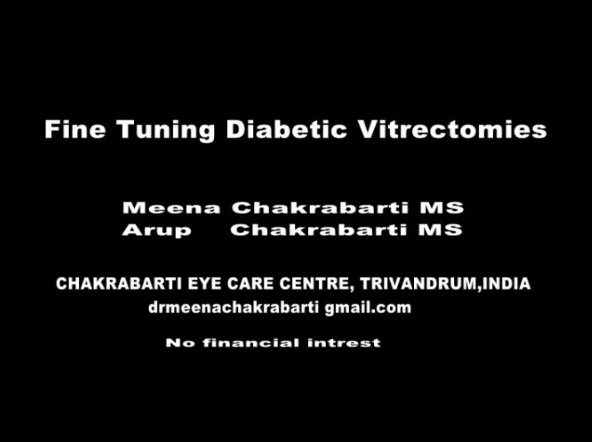 Retina, Vitreous - Fine-Tuning Diabetic Vitrectomies