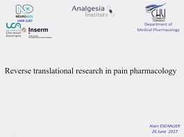 Reverse translational research in pain pharmacology Reverse translational research in pain pharmacology
