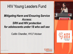 Risques atténués et accès assurés aux services: protection de la Santé sexuelle et reproductive (SRH) et du VIH pour les adolescents en dessous de 18 ans contraintes à vendre leur corps en Asie du Pacifique