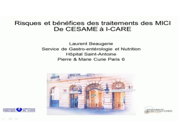 Risques et bénéfices des traitements des MICI : de CESAME à I-CARE