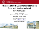 RNA-seq of Pathogen Transcriptomes in Food and Food Associated Environments RNA-seq of Pathogen Transcriptomes in Food and Food Associated Environments