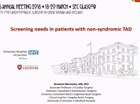Screening needs in patients with non-syndromic TAD