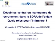 SDRA Pédiatrique - Decubitus ventral ou manœuvres de recrutement (2/2)