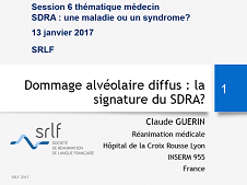 SDRA : une maladie ou un syndrome ?-Dommage alvéolaire diffus : la signature du SDRA ? SDRA : une maladie ou un syndrome ?-Dommage alvéolaire diffus : la signature du SDRA ?