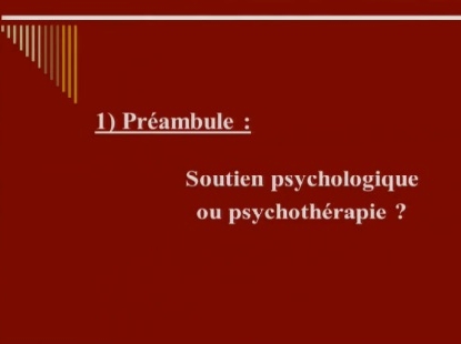 SED Soutien psychologique ou psychothérapie SED Soutien psychologique ou psychothérapie