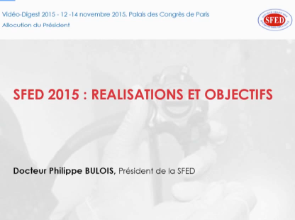 SFED 2015 : Realisations et objectifs SFED 2015 : Realisations et objectifs