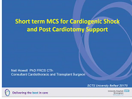 Short term MCS for cardiogenic shock and post cardiotomy support Short term MCS for cardiogenic shock and post cardiotomy support