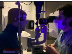 Simulated Spread of Germs During an Eye Examination Simulated Spread of Germs During an Eye Examination