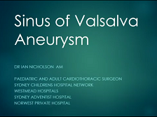 Sinus of valsalva aneurysm repair