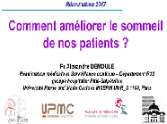 Sommeil atypique et privation de sommeil en réanimation -Comment améliorer le sommeil de nos patients ?