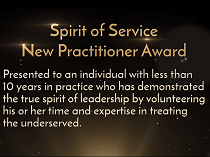 Spirit of Service New Practitioner Award Winner - AAE16