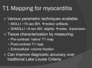 State of the Art Cardiac MRI for Myocarditis